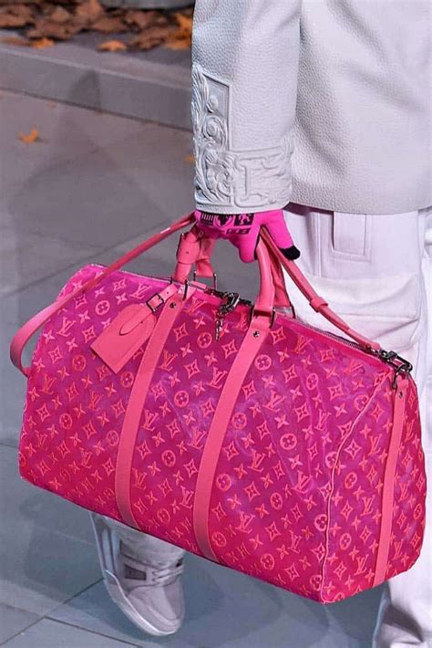 louis vuitton pink duffle bag